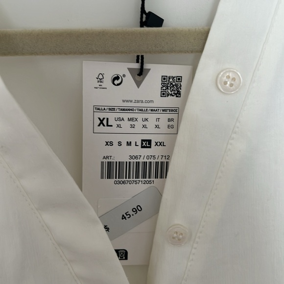 Zara Open Back Linen Blend Halter Tank NWT sz XL - Picture 3 of 5